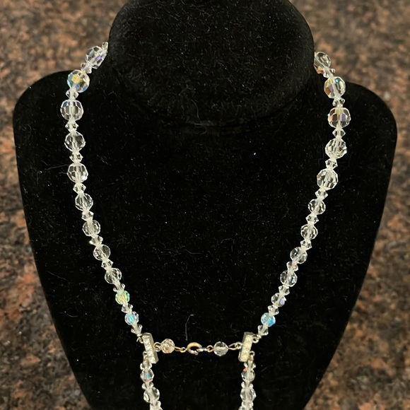Art deco, Austrian crystal two strands of crystals - Picture 6 of 7